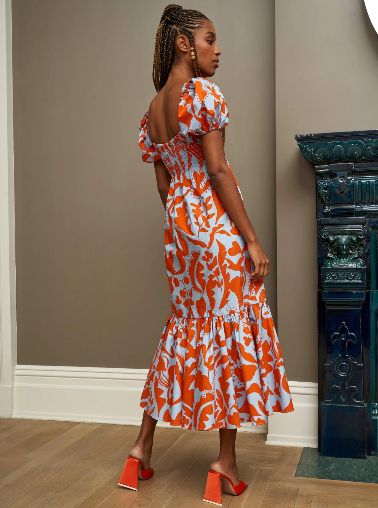 LLC13390_PALE BLUE/TANGERINE Amy Dress 5 LLC13390_PALE BLUE/TANGERINE Amy Dress