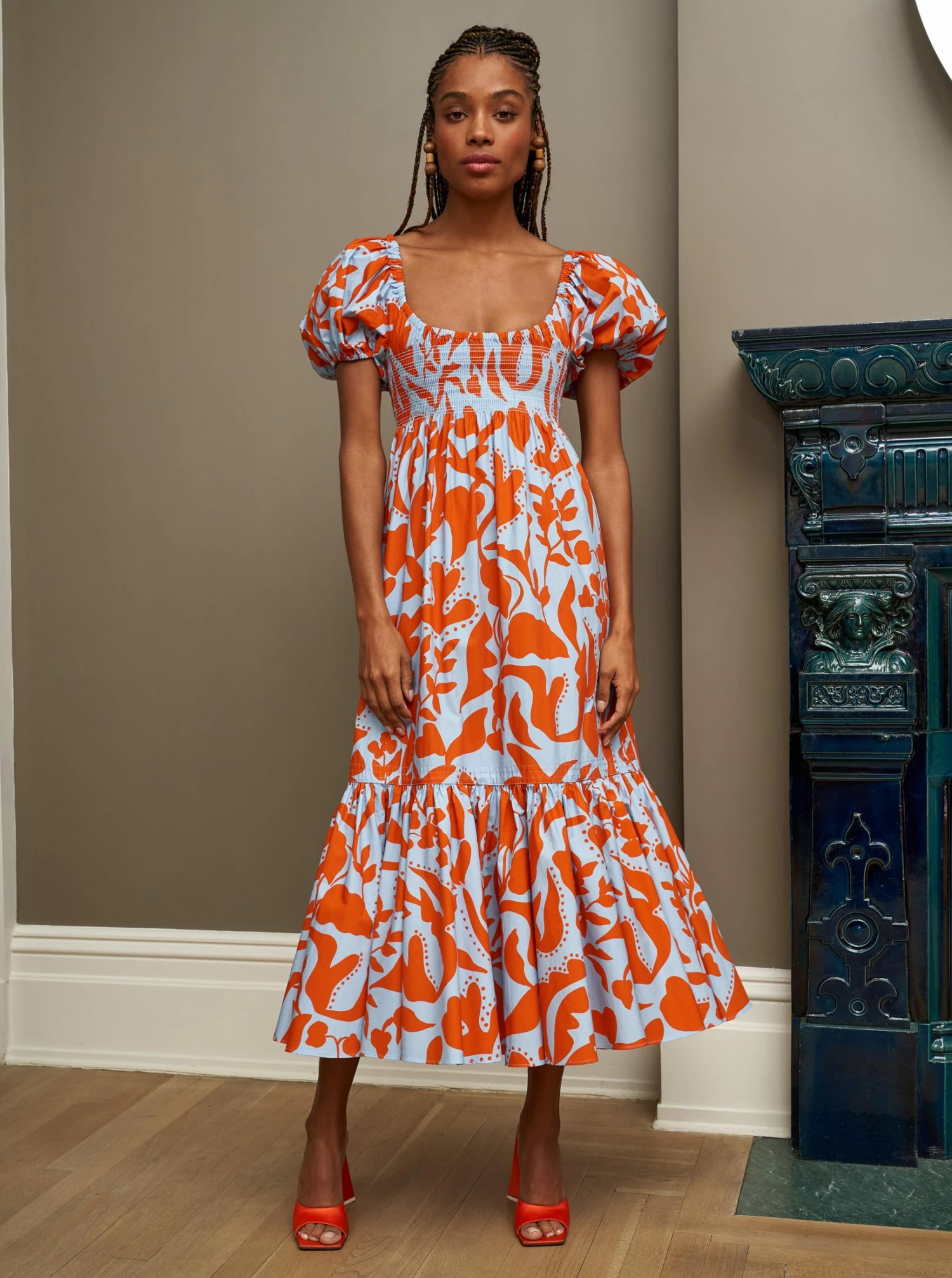 LLC13390_PALE BLUE/TANGERINE Amy Dress 4 LLC13390_PALE BLUE/TANGERINE Amy Dress