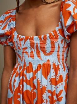 LLC13390_PALE BLUE/TANGERINE Amy Dress 13 LLC13390_PALE BLUE/TANGERINE Amy Dress