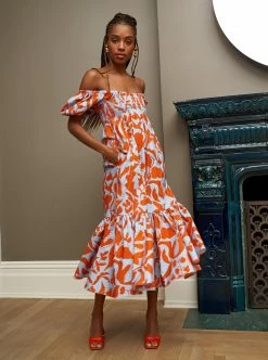 LLC13390_PALE BLUE/TANGERINE Amy Dress 14 LLC13390_PALE BLUE/TANGERINE Amy Dress