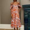LLC13390_PALE BLUE/TANGERINE Amy Dress