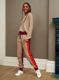 LLC24029_CAMEL MELANGE / RED VIOLET / POPPY RED Pants Aprés Jogger 11 LLC24029_CAMEL MELANGE / RED VIOLET / POPPY RED Pants Aprés Jogger