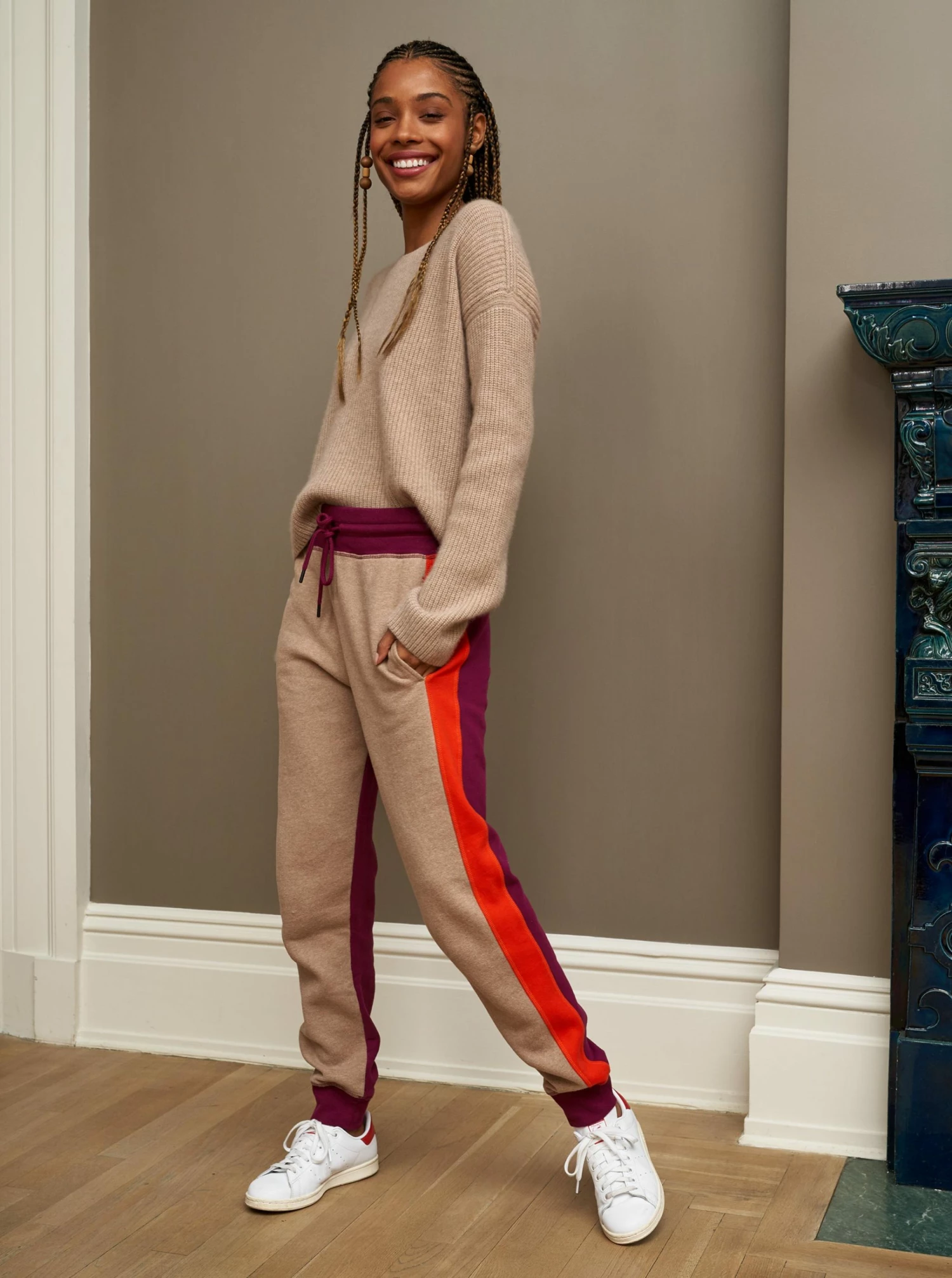 LLC24029_CAMEL MELANGE / RED VIOLET / POPPY RED Pants Aprés Jogger 6 LLC24029_CAMEL MELANGE / RED VIOLET / POPPY RED Pants Aprés Jogger