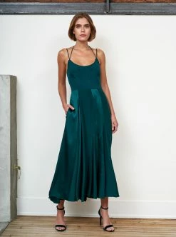 LLC13325_EMERALD/NAVY Dresses Aurora Dress