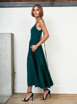 LLC13325_EMERALD/NAVY Dresses Aurora Dress