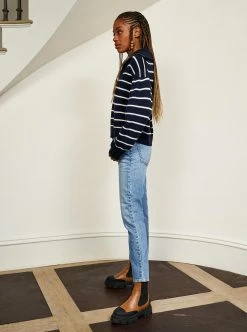 LLC21483_NAVY/CREAM Bastien Sweater