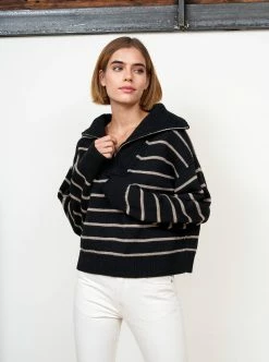 LLC21483_BLACK/TAN Bastien Sweater Monogram