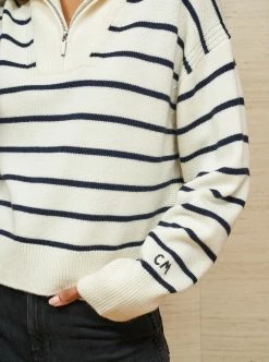 LLC21483_NAVY/CREAM Bastien Sweater