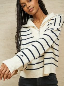 LLC21483_NAVY/CREAM Bastien Sweater