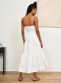 LLC13281_WHITE/WHITE STRIPE Beatrix Dress Dresses