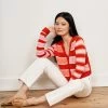 LLC21594_POPPY/FROSTING/GUM/CORAL Block Stripe Cardigan 1 LLC21594_POPPY/FROSTING/GUM/CORAL Block Stripe Cardigan