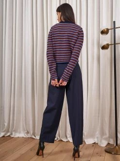 LLC21480_CAMEL/YK/BLUE/NAVY Bonbon Cardigan