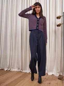 LLC21480_CAMEL/YK/BLUE/NAVY Bonbon Cardigan