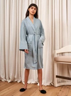 LLC17016_BLUE Bonne Journée Robe Sleepwear