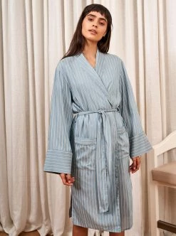 LLC17016_BLUE Bonne Journée Robe Sleepwear
