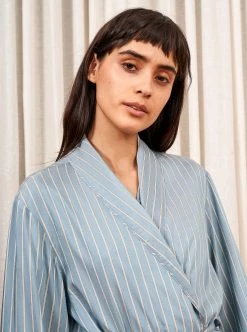 LLC17016_BLUE Bonne Journée Robe Sleepwear