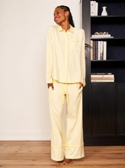 LLC21027/LLC24002 _BUTTER/BRIGHT-YELLOW Bonne Nuit Pajamas