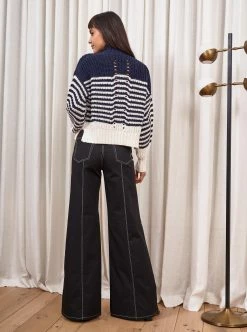 LLC21408_NAVY/CREAM Knitwear Bretagne Sweater 12 LLC21408_NAVY/CREAM Knitwear Bretagne Sweater