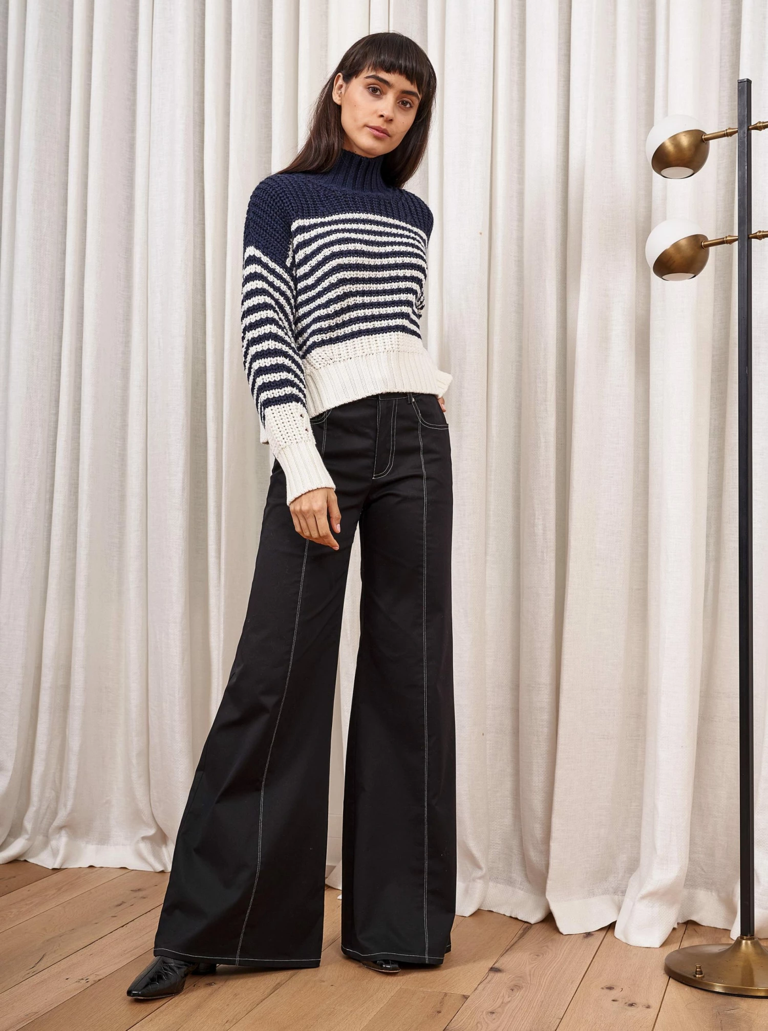 LLC21408_NAVY/CREAM Knitwear Bretagne Sweater 4 LLC21408_NAVY/CREAM Knitwear Bretagne Sweater