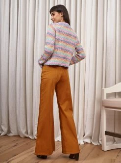 LLC21539_CREAM/POPPY/OCHER/TURQUOISE/PINK/ROYAL BLUE Knitwear Chérie Sweater