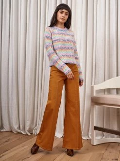 LLC21539_CREAM/POPPY/OCHER/TURQUOISE/PINK/ROYAL BLUE Knitwear Chérie Sweater