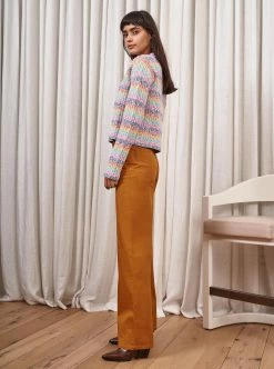 LLC21539_CREAM/POPPY/OCHER/TURQUOISE/PINK/ROYAL BLUE Knitwear Chérie Sweater