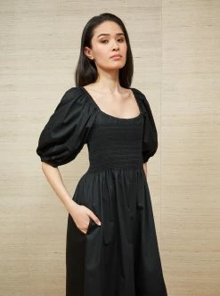 LLC13127_BLACK Daisy Dress Dresses