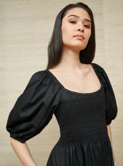 LLC13127_BLACK Daisy Dress Dresses