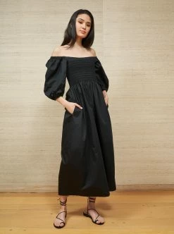 LLC13127_BLACK Daisy Dress Dresses