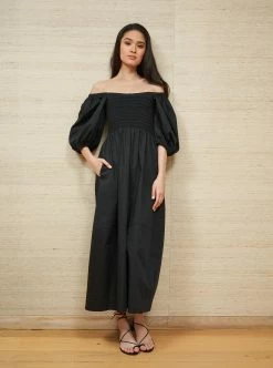 LLC13127_BLACK Daisy Dress Dresses