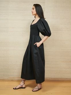 LLC13127_BLACK Daisy Dress Dresses