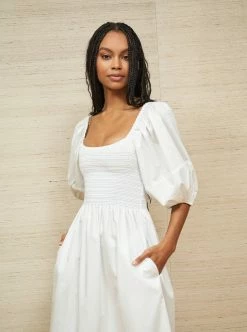 LLC13127_WHITE Daisy Dress Dresses