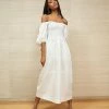 LLC13127_WHITE Daisy Dress Dresses