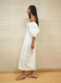 LLC13127_WHITE Daisy Dress Dresses