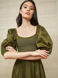 LLC13127_OLIVE Daisy Dress