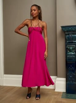 LLC13362_HOT PINK Eliza Dress Dresses