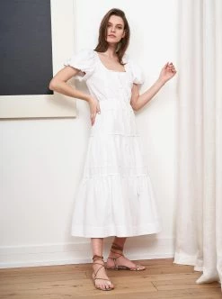 LLC13254_WHITE/WHITE Emma Dress