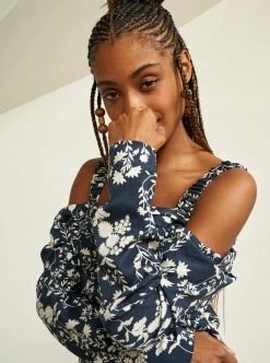 LLC13342_NAVY/CREAM Dresses Eve Dress