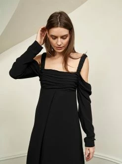 LLC13327_BLACK Dresses Eve Dress