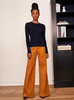 LLC21548_NAVY Knitwear Fine Line Sweater