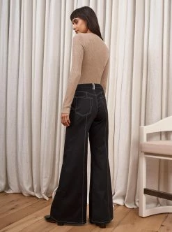 LLC21548_TAN Fine Line Sweater