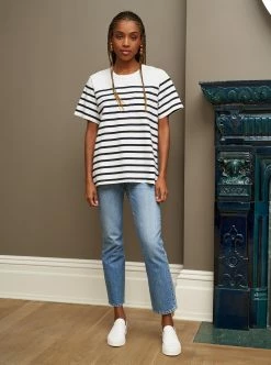 LLC21668_IVORY/NAVY STRIPES Harry Tee