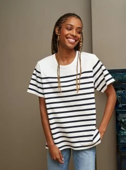 LLC21668_IVORY/NAVY STRIPES Harry Tee