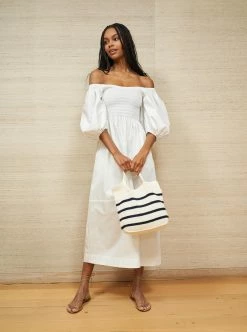 LLC37047_CREAM/NAVY Jane Bag Accessories