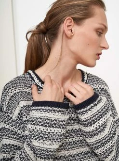 LLC21566_IVORY/NAVY Knitwear Jeanne Sweater 14 LLC21566_IVORY/NAVY Knitwear Jeanne Sweater