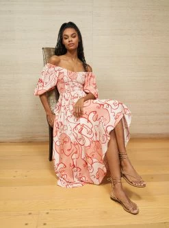 LLC13424_PALE PINK/POPPY/SALMON Lola Dress