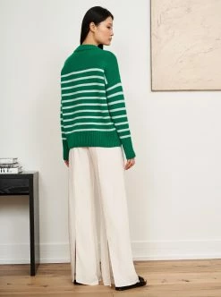 LLC21490_KELLY GREEN/LT. BLUE Monogram Marin Sweater