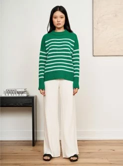 LLC21490_KELLY GREEN/LT. BLUE Monogram Marin Sweater