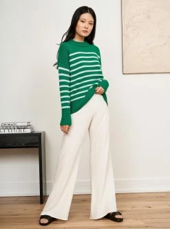 LLC21490_KELLY GREEN/LT. BLUE Monogram Marin Sweater