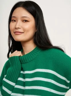 LLC21490_KELLY GREEN/LT. BLUE Monogram Marin Sweater